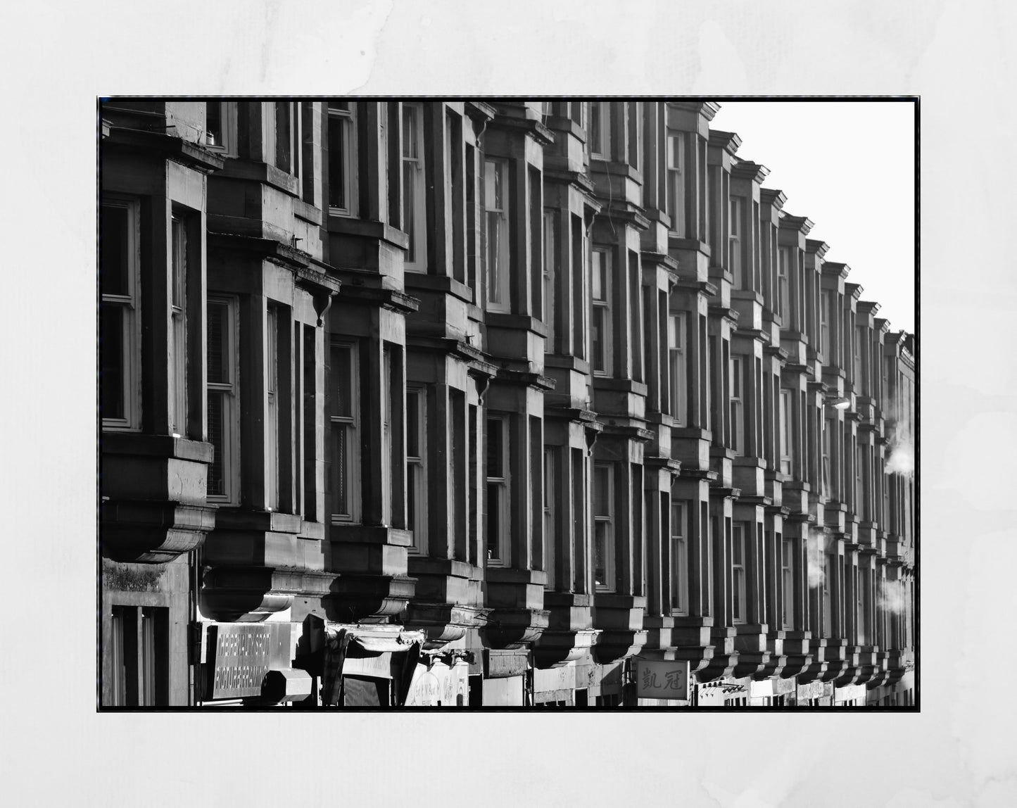 Glasgow Tenements Black And White Photography Print Duke Street Dennistoun Wall Art