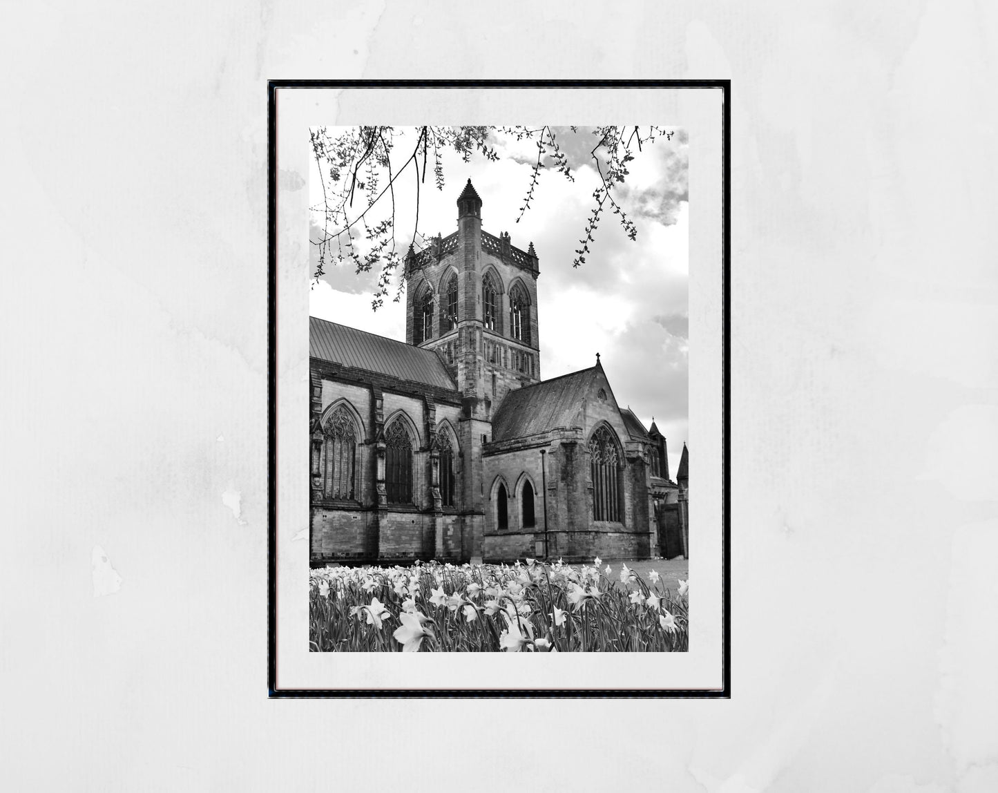 Paisley Abbey Black And White Photography Print