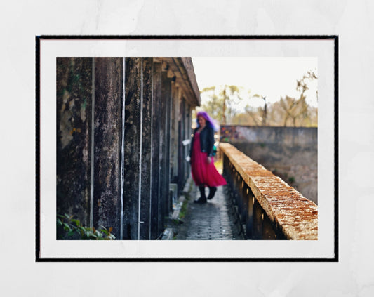 Brutalist Wall Art Abandoned Photography Colourful Woman Print