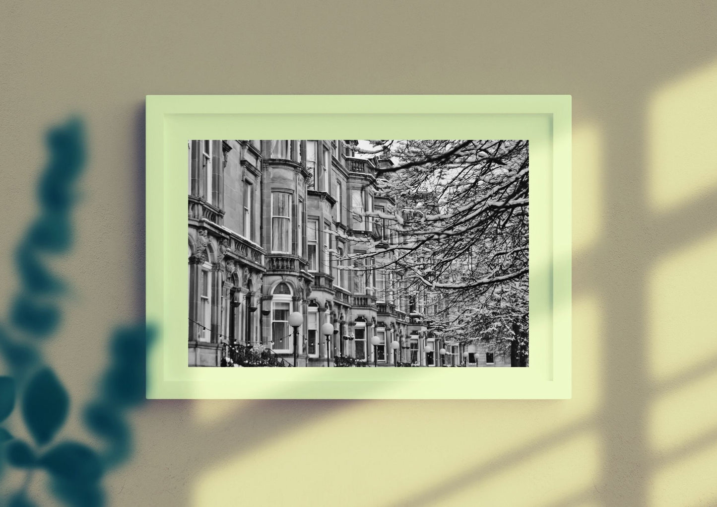 Queen's Drive Glasgow Tenements Black And White Photography Wall Art