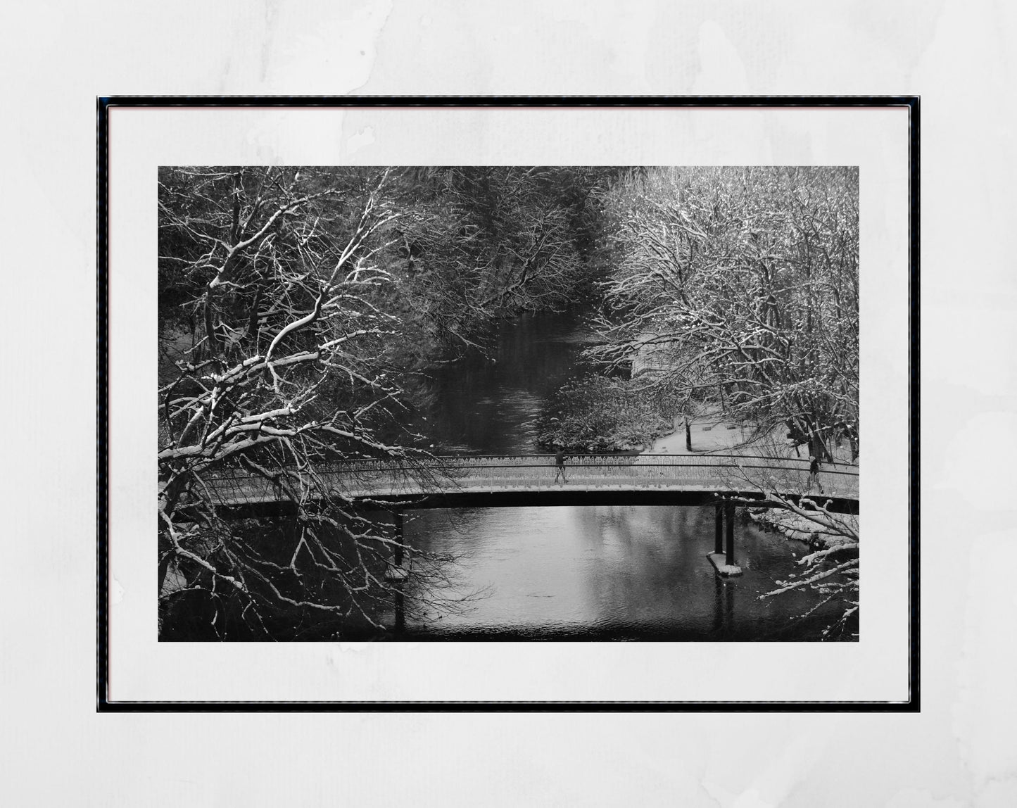 Glasgow Photography Queen Margaret Drive River Kelvin Black And White Print