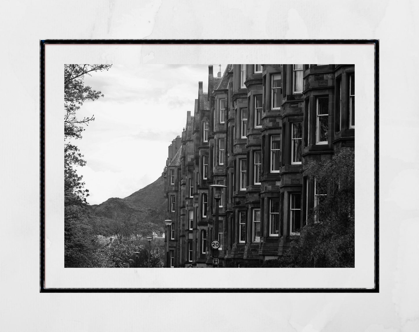 Marchmont Edinburgh Tenements Black And White Photography Print