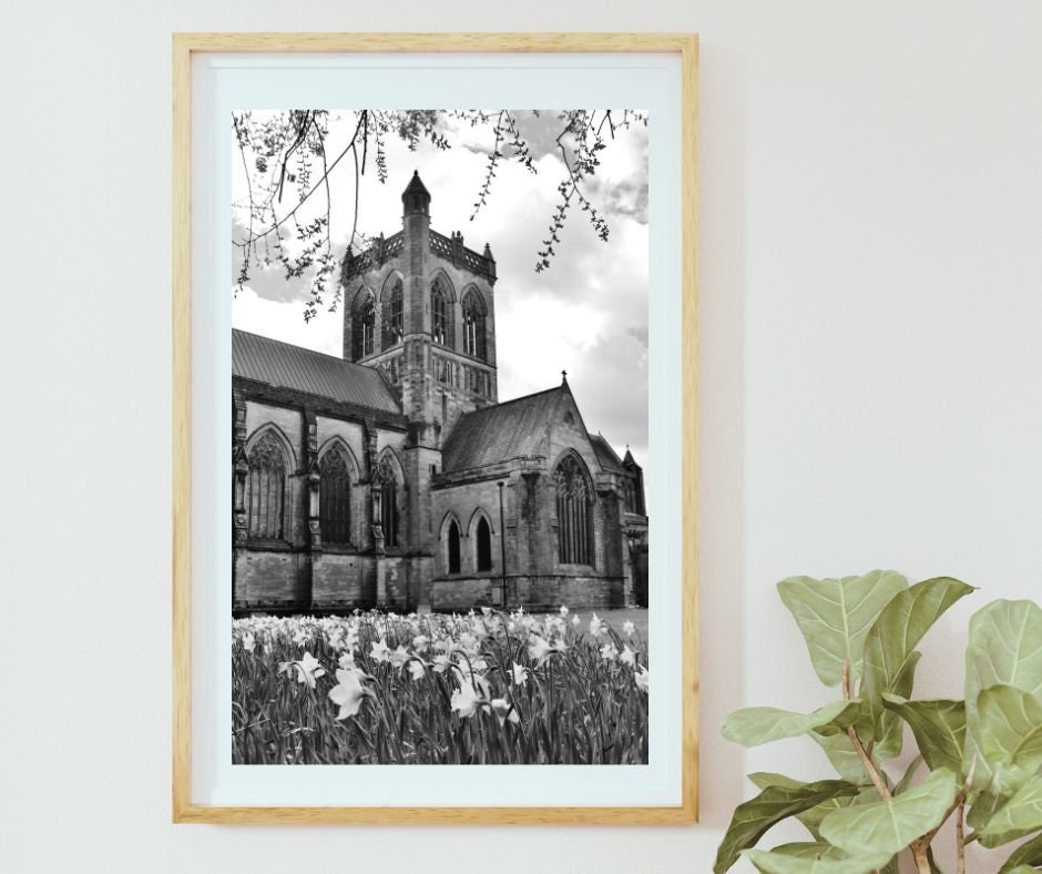 Paisley Abbey Black And White Photography Print