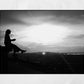 Edinburgh Calton Hill Silhouette Black And White Photography Print