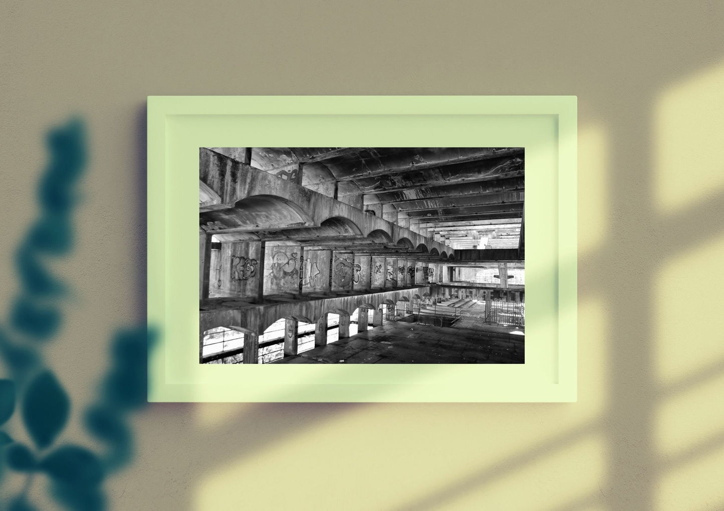 Brutalist Wall Art Abandoned St Peter's Seminary Black And White Photography Print