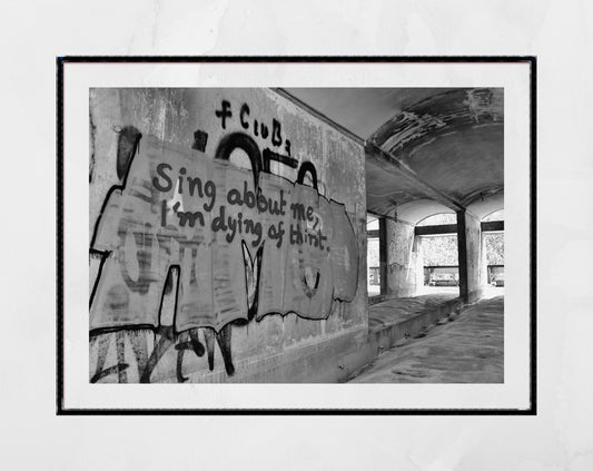 Kendrick Lamar Art Graffiti Black And White Photography Print