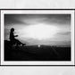 Edinburgh Calton Hill Silhouette Black And White Photography Print