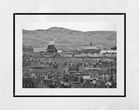 Edinburgh University Black And White Photography Print