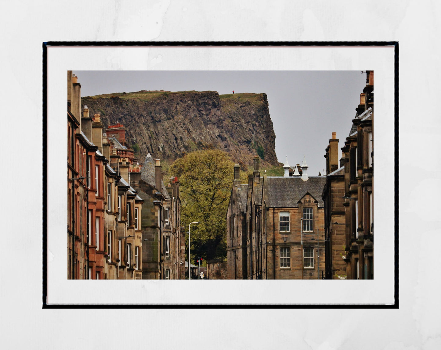 Arthur's Seat Edinburgh Tenements Photography Print