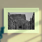 Arthur's Seat Edinburgh Tenements Black And White Photography Print