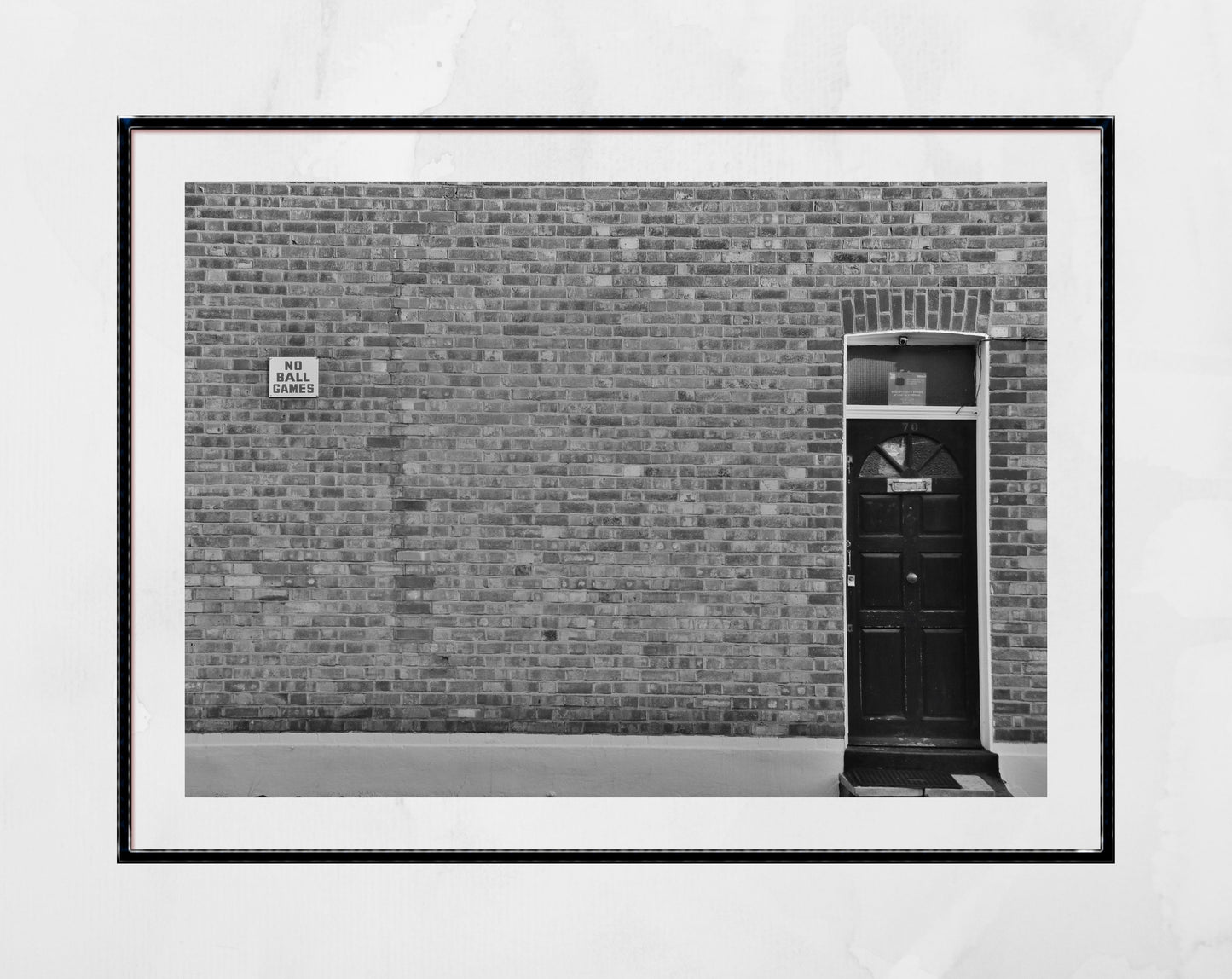 Street Black and White Photography No Ball Games London Print