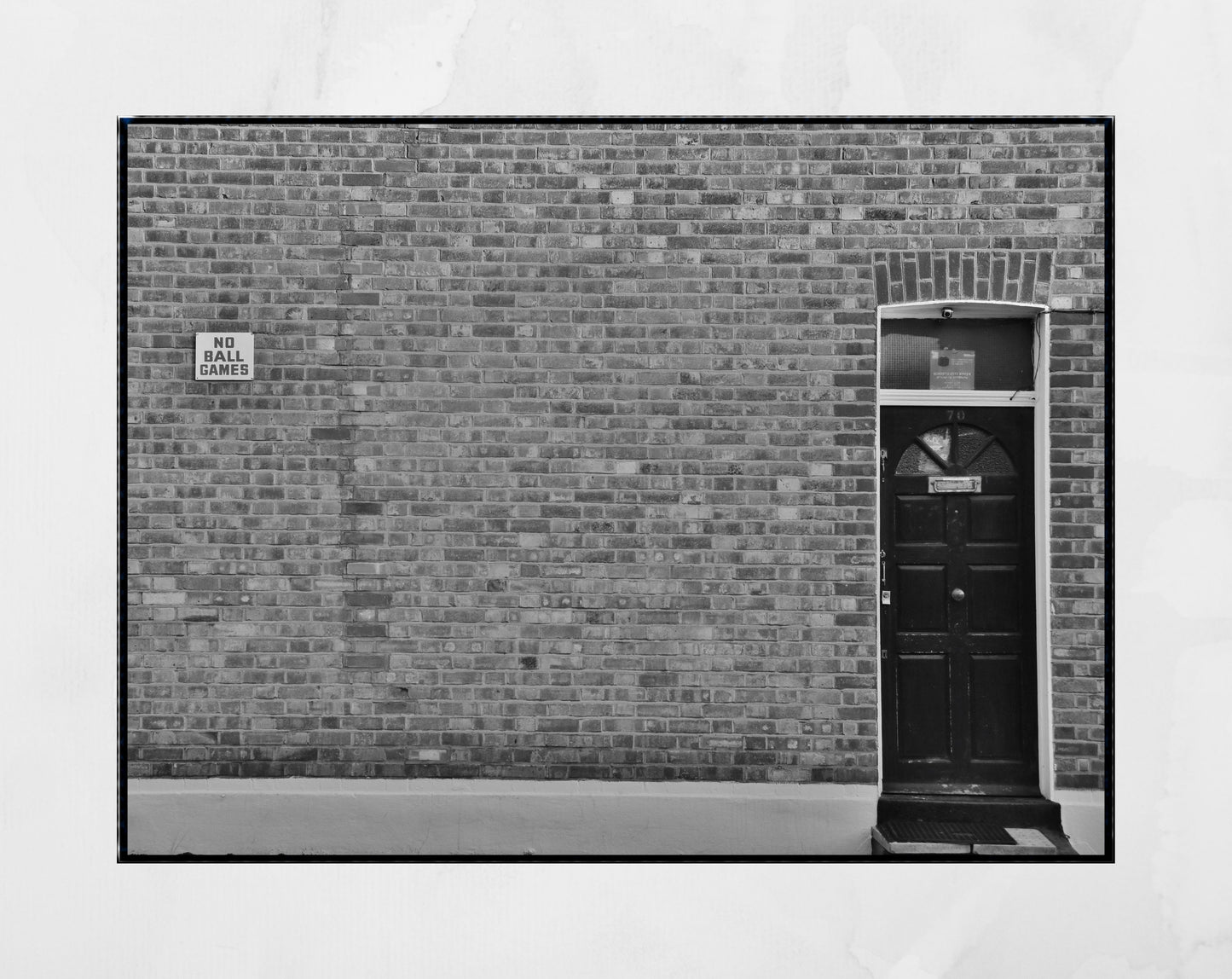 Street Black and White Photography No Ball Games London Print