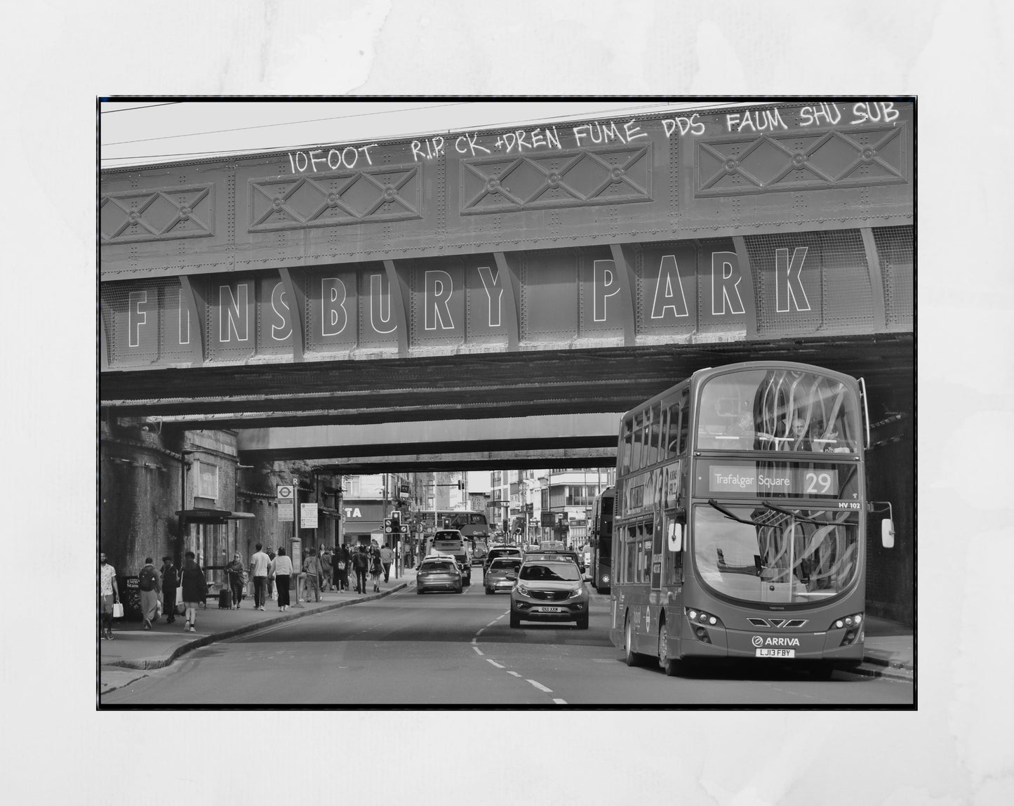 Finsbury Park London Black And White Photography Print