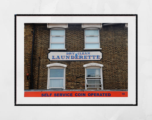 London Street Photography Print Launderette Poster