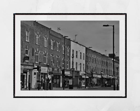 Finsbury Park Blackstock Road London Black And White Photography Print