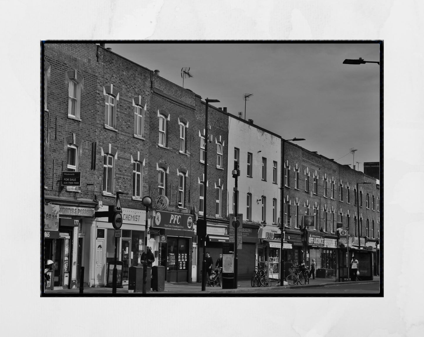 Finsbury Park Blackstock Road London Black And White Photography Print