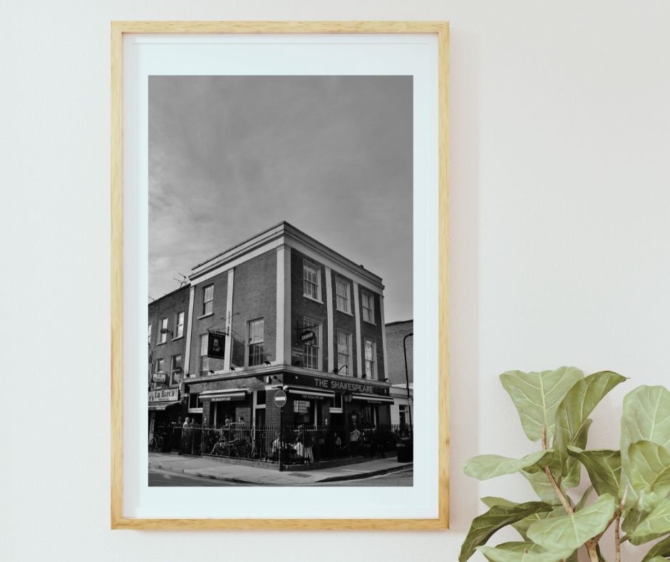 The Shakespeare Pub Stoke Newington Black And White Photography Print